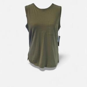 Joie green tank top with pocket detail Size Small